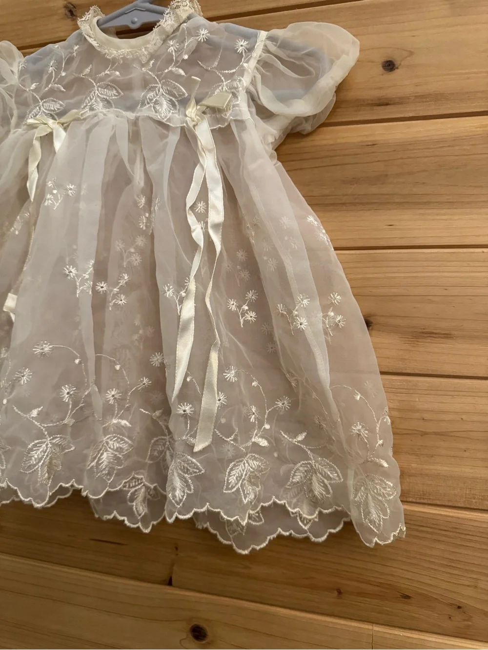 Vintage Carol Joy Baby Girl Dress Bundle White Lace Christening Baptism Coquette